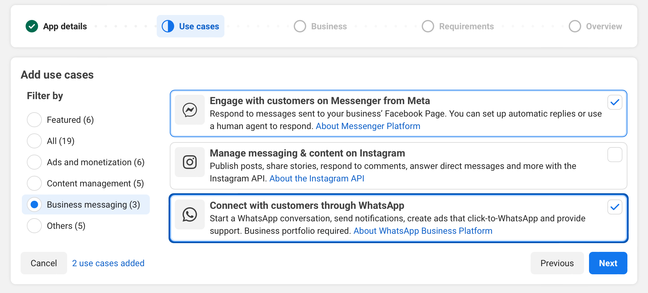 Meta app use cases